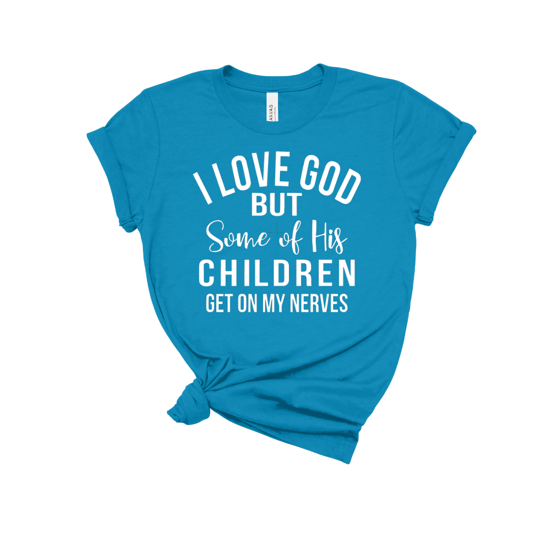 I Love God Crew Tee – Unisex Soft Cotton Faith Tee