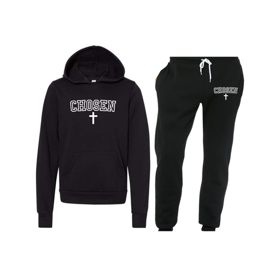 Chosen Jogger Set – Black | Faith-Fueled Style with Purpose