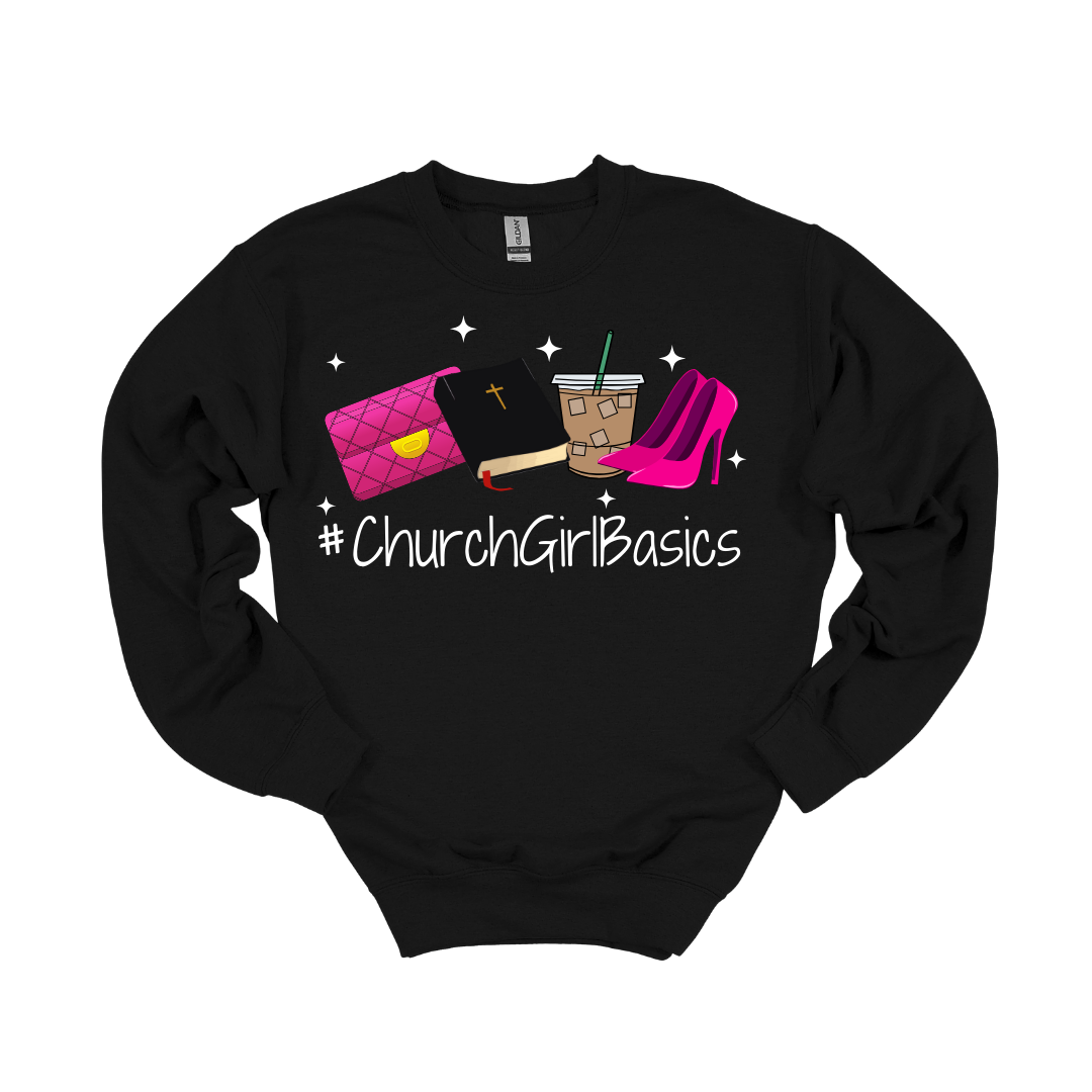 Cozy ChurchGirlBasics Crewneck – Faith-First Fashion for Every Season