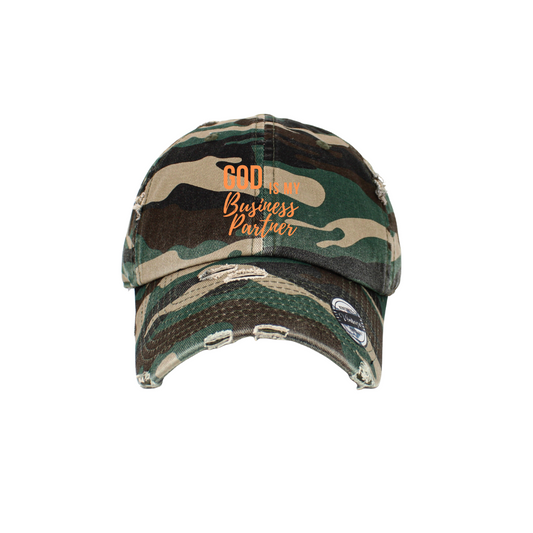 God Is My Business Partner Dad Cap – Faith, Hustle & Alignment in One