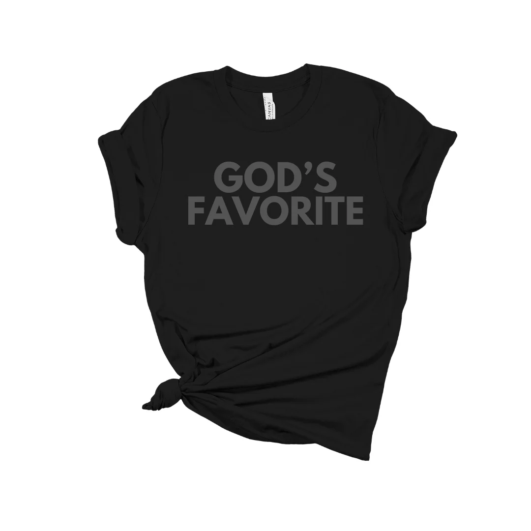 God’s Favorite Premium Puff Tee – Bold Christian Streetwear for Chosen Believers