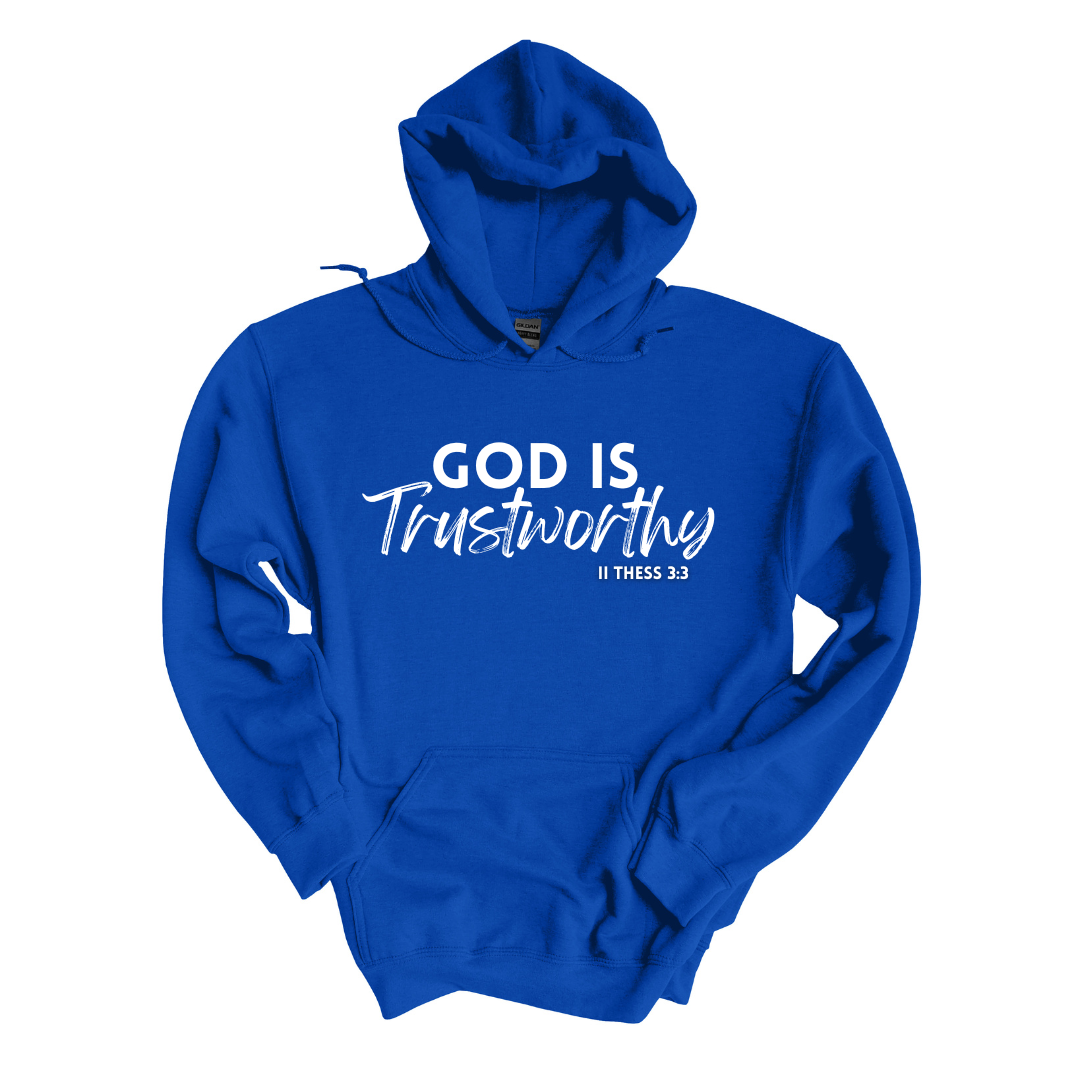God Is Trustworthy Plush Hoodie – Cozy Faith for Unshakable Days